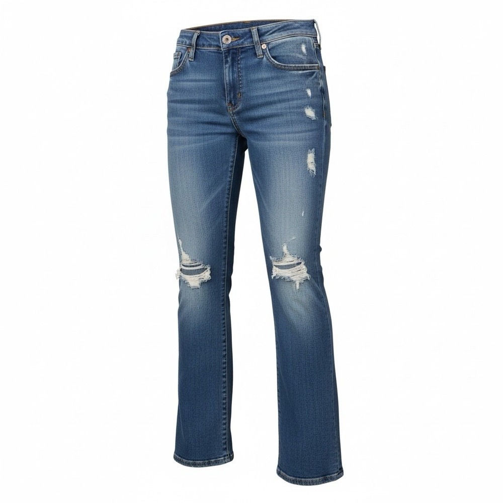 LUCKY BRAND Distressed Classic Rider Jeans Women’s Sz 6 30X30.5 Blue USA Made